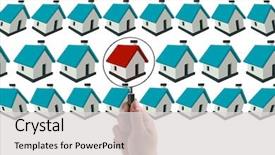  Presentation with real estate - Amazing PPT layouts having quality control - man hand finding house backdrop and a light gray colored foreground