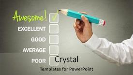  Presentation with survey - Beautiful slide deck featuring quality control - tick placed in awesome checkbox backdrop and a light gray colored foreground