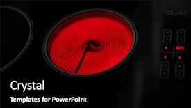  Presentation with induction motor industrial electric motors - Slides enhanced with quality control circle - electric hob closeup background and a black colored foreground