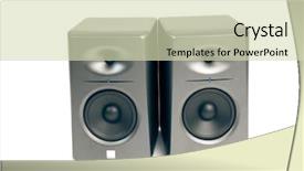  Presentation with quality control circle - Slide deck featuring quality control circle - studio audio monitors - high-end background and a soft green colored foreground