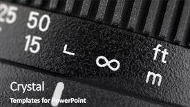  Presentation with quality control circle - Presentation having quality control circle - symbols on distance scale background and a dark gray colored foreground