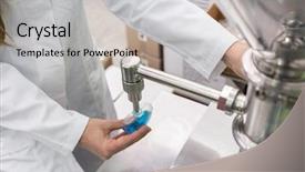  Presentation with quality control - Amazing slide set having quality control in a cosmetics backdrop and a light gray colored foreground