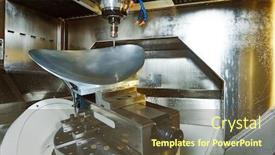  Presentation with quality control - Colorful slides enhanced with quality-control-in-metal-machining backdrop and a tawny brown colored foreground