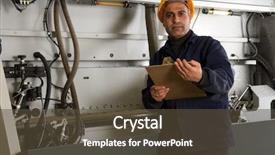  Presentation with quality control - Presentation design consisting of quality control background and a tawny brown colored foreground