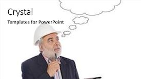  Presentation with taking notes - Beautiful presentation theme featuring quality engineering building - engineer taking notes backdrop and a  colored foreground