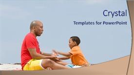  Presentation with father - Cool new presentation theme with quality games - father and son playing patacake backdrop and a lemonade colored foreground