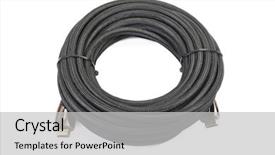  Presentation with connector - Slides featuring quality hdmi cable with gold background and a light gray colored foreground