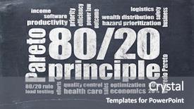  Presentation with cloud - PPT layouts with safety rules - pareto principle or eighty-twenty rule background and a gray colored foreground