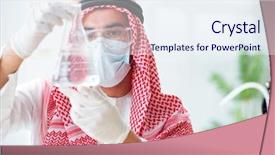  Presentation with drinking water - Presentation design featuring quality of drinking water background and a sky blue colored foreground