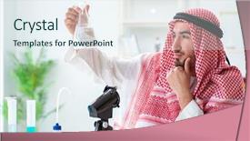  Presentation with water desalination - PPT theme featuring quality of drinking water background and a sky blue colored foreground