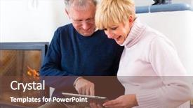  Presentation with quality life - Presentation theme consisting of quality of life - two elderly background and a tawny brown colored foreground