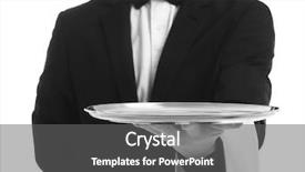  Presentation with silver fern black white flag - Colorful theme enhanced with quality presentation - waiter holding empty silver tray backdrop and a dark gray colored foreground