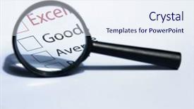  Presentation with questionnaire - Colorful PPT theme enhanced with magnifying glass on the questionnaire backdrop and a sky blue colored foreground