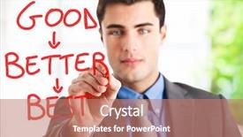  Presentation with motivational - Cool new presentation with quality service - handsome businessman writing a motivational backdrop and a coral colored foreground