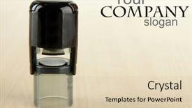  Presentation with rustic wood wooden frame - Cool new presentation design with quality slogan - stamp on wooden background backdrop and a lemonade colored foreground