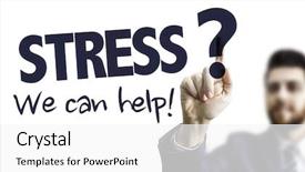  Presentation with work quality - Colorful theme enhanced with quality work life - business man pointing the text backdrop and a white colored foreground