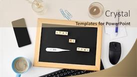  Presentation with epidemic - PPT theme having quarantine-epidemic-and-safety-concept background and a soft green colored foreground