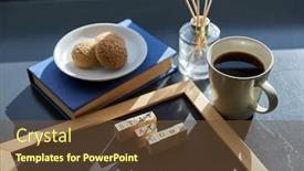  Presentation with coffee book - Theme with quarantine-epidemic-and-safety-concept background and a tawny brown colored foreground