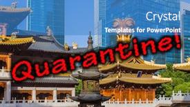  Presentation with china travel - Cool new slides with quarantine-in-china-jing backdrop and a teal colored foreground