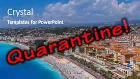  Presentation with france - Theme having quarantine-in-france-view background and a teal colored foreground