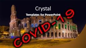  Presentation with rome italy - Slide deck with quarantine-in-italy-coliseum background and a black colored foreground