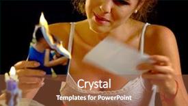  Presentation with crying heart - Slides featuring quarrel portrait crying female family background and a tawny brown colored foreground