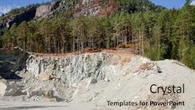  Presentation with quarry mining - Colorful slides enhanced with quarry in norway scandinavia mining backdrop and a light gray colored foreground