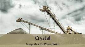  Presentation with stones - Slide deck featuring quarry stones for construction background and a coral colored foreground