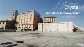  Presentation with permen susu karamel - Colorful PPT theme enhanced with quarter aka casteddu e susu backdrop and a  colored foreground