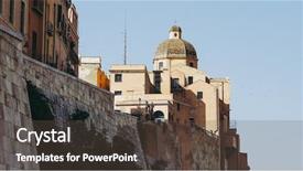  Presentation with quarter - Theme consisting of quarter aka casteddu e susu background and a  colored foreground