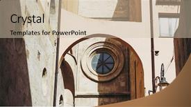  Presentation with quarter - PPT theme having quarter aka casteddu e susu background and a  colored foreground