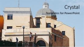  Presentation with bosnia old castle history - Cool new PPT theme with quarter aka casteddu e susu backdrop and a  colored foreground