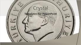  Presentation with quarter - Theme having quarter lira background and a light gray colored foreground