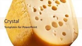  Presentation with quarter - PPT theme consisting of quarter of emmental cheese head isolated on a white background clipping paths background and a yellow colored foreground