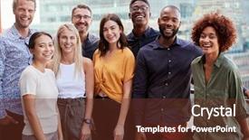  Presentation with quarter - Beautiful slide set featuring quarterend - group portrait of a creative backdrop and a tawny brown colored foreground