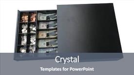  Presentation with cash - PPT theme enhanced with cash register full of american background and a ocean colored foreground