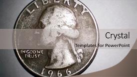  Presentation with quarter - PPT theme featuring microscopic view of a 1966 background and a light gray colored foreground