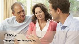  Presentation with senior couple - PPT theme featuring  background and a  colored foreground