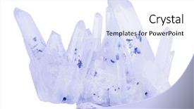  Presentation with crystal - Amazing PPT layouts having quartz - natural mountain crystal isolated backdrop and a white colored foreground