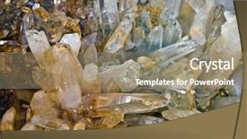  Presentation with abstract blue texture - Amazing slide deck having quartz rock - abstract texture blue beauty stone backdrop and a coral colored foreground