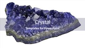  Presentation with sapphire - Slides having quartz rock - macro photo of blue sapphire background and a ocean colored foreground