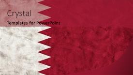  Presentation with flag - Slide set having quatar-flag-in-grunge-vintage background and a crimson colored foreground