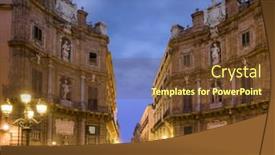  Presentation with baroque - Audience pleasing presentation design consisting of quattro-canti-piazza-vigliena backdrop and a tawny brown colored foreground