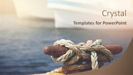  Presentation with boats - Theme featuring quayside-cleat-and-tied-rope background and a cream colored foreground