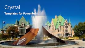  Presentation with create - Presentation design consisting of quebec-canada-6-oct-2016 background and a ocean colored foreground