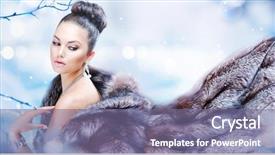  Presentation with luxury fashion - Theme enhanced with queen - winter girl in luxury fur background and a violet colored foreground