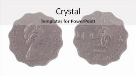  Presentation with queen - Beautiful presentation design featuring queen elizabeth - 1982 hong kong 2 dollar backdrop and a  colored foreground