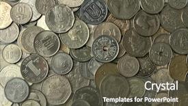  Presentation with silver and gold - Audience pleasing presentation consisting of india usa - silver coins texture backdrop and a dark gray colored foreground