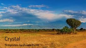  Presentation with savanna - Audience pleasing presentation consisting of rwenzori mountains queen elizabeth backdrop and a gold colored foreground