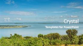  Presentation with queen - Audience pleasing presentation consisting of kazinga channel in queen elizabeth backdrop and a light blue colored foreground